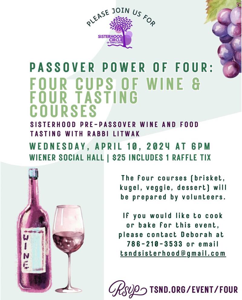 Banner Image for The Passover Power of Four: Four Cups of Wine and Four Tasting Courses 