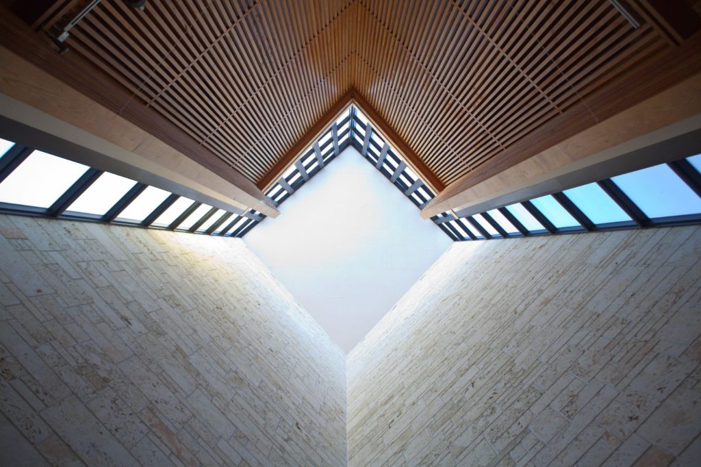 Skylight in the Temple Sinai sanctuary ceiling